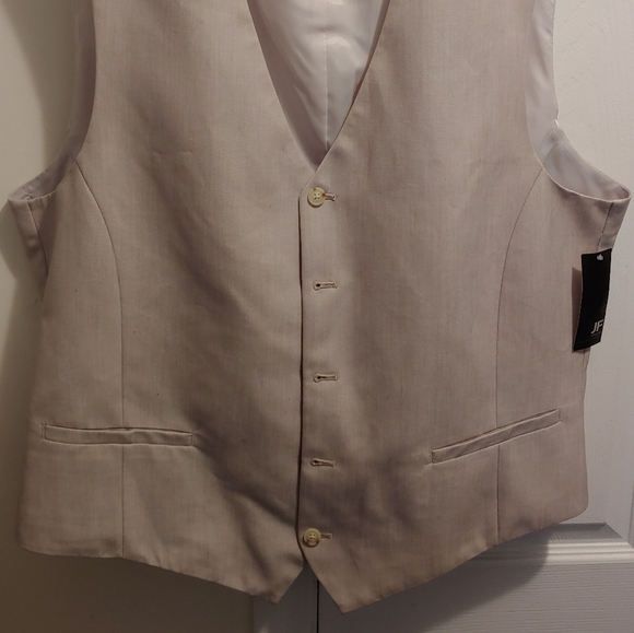 J. Ferrar Blazer Mens V-Neck Formal Suits Vest Top - Picture 3 of 7